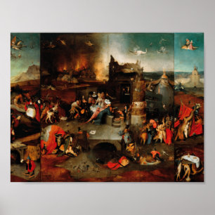 Hieronymus Bosch - Versuchung des Heiligen Anthony Poster