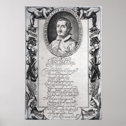 Hieronymus Frescobaldi, engraved by Christian Poster (Vorne)