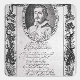 Hieronymus Frescobaldi, graviert durch Quadratischer Aufkleber