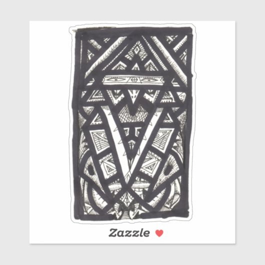 Hierophant, von Brian Benson, Vinylaufkleber Aufkleber (Blatt)