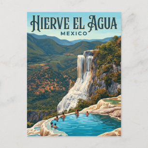 Hierve el Agua Versteinerte Wasserfälle Mexiko Postkarte