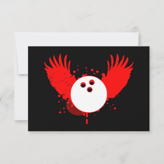 Hifi-Bowlingball Einladung (Vorderseite)