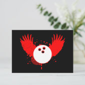 Hifi-Bowlingball Einladung (Stehend Vorderseite)