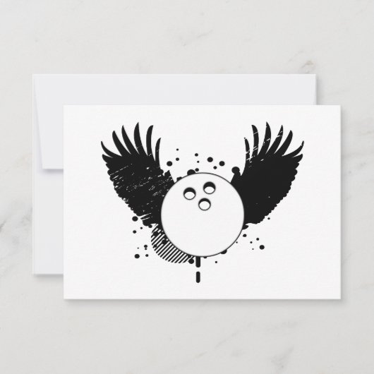 Hifi-Bowlingball Einladung (Vorderseite)