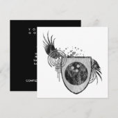 Hifi-Bowlingball-Wappen Einladung (Vorne/Hinten)