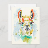 Hifi Llama - Portrait Postkarte (Vorne/Hinten)