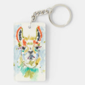 Hifi Llama - Portrait Schlüsselanhänger (Rückseite)