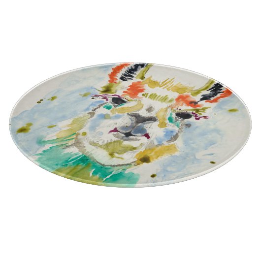 Hifi Llama - Portrait Schneidebrett (Ecke)