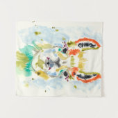 Hifi Llama - Portrait Wandteppich (Vorderseite (Horizontal))