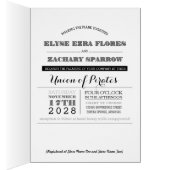 Hifi-Piratenschädel Hochzeitseinladungen (Innen (Rechts))