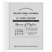 Hifi-Piratenschädel Hochzeitseinladungen (Innen (Rechts))