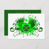 Hifi-Wappen-Tennisball Einladung (Vorne/Hinten)