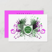 Hifi-Wappen-Tennisball Einladung (Vorne/Hinten)