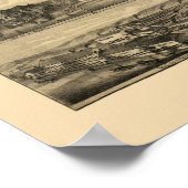 Higganum, CT Panoramic Map - 1881 Poster (Ecke)