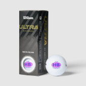Higgins Beach Oval Blue Pink Personalisiert Golfball (Verpackungen)