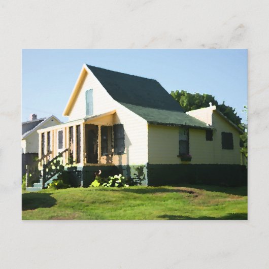 Higgins Beach Vintage Hütte Postcard Morgens Postkarte (Vorderseite)