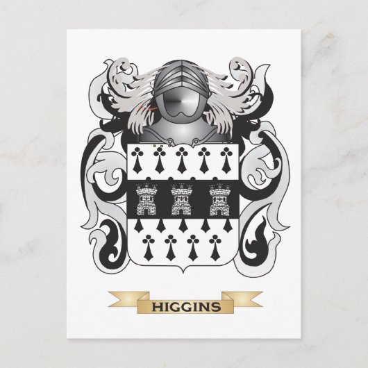 Higgins Coat of Arms (Familienwappen) Postkarte (Vorderseite)