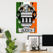 Higgins Coat of Arms Irish Flag Print Poster (Heimbüro)