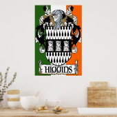 Higgins Coat of Arms Irish Flag Print Poster (Küche)