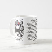 Higgins Familien-Wappen Tasse (Vorderseite Links)