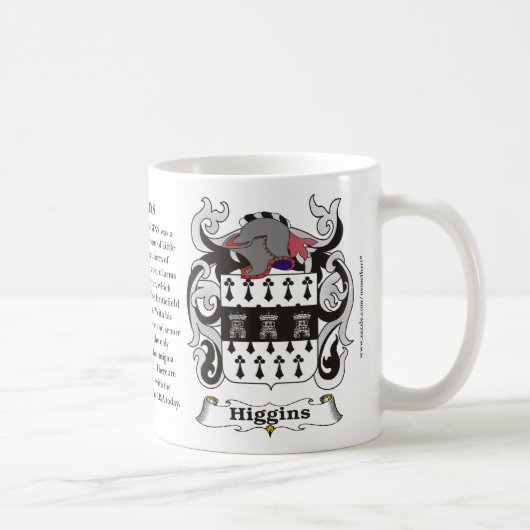 Higgins Familien-Wappen Tasse (Rechts)