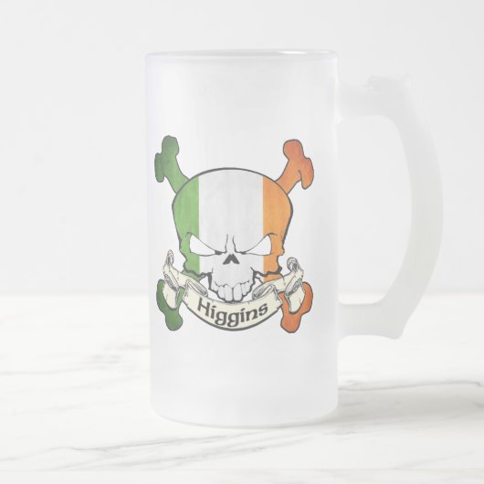 Higgins Iren-Schädel Mattglas Bierglas (Rechts)