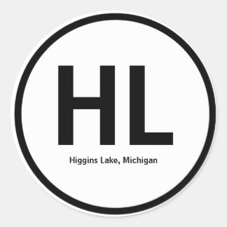 Higgins Lake Initials Sticker
