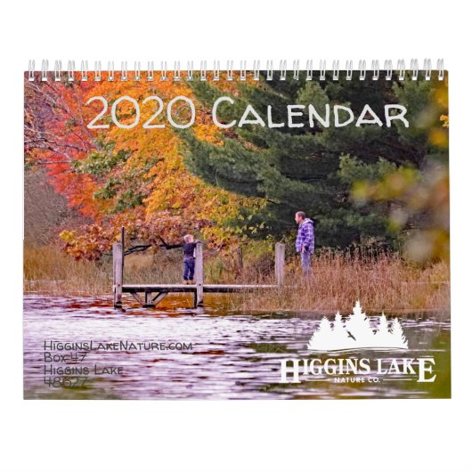 Higgins Lake Nature 2020 Calendar c Kalender (Rückseite)
