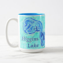 Higgins Lake Tasse von Original Malerei