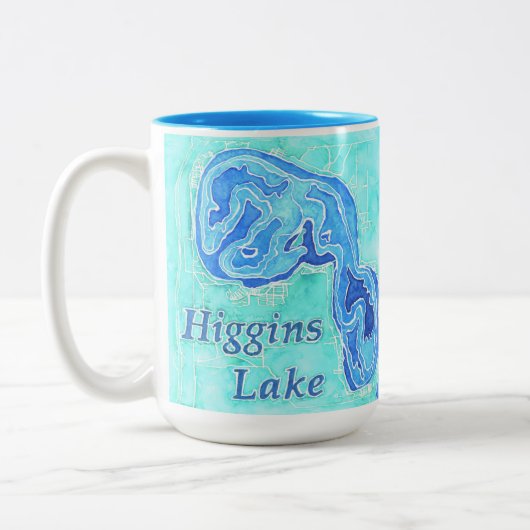 Higgins Lake Tasse von Original Malerei (Links)