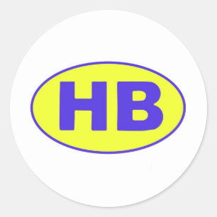 Higgins Strand HB Oval Runder Aufkleber