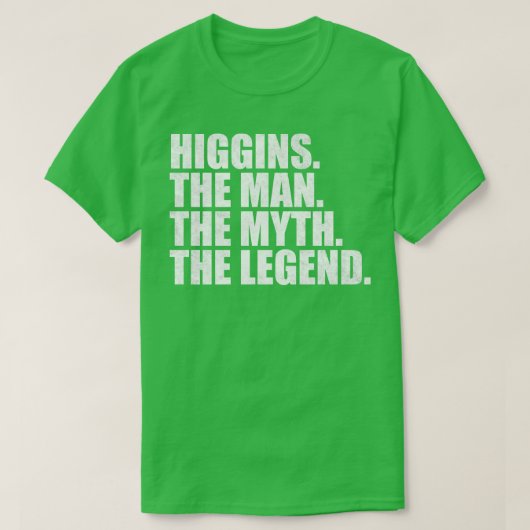 HigginsHiggins-Familienname Higgins Nachname Higgi T-Shirt (Design vorne)