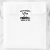 Higgs Boson Smashing Stuff Works Quadratischer Aufkleber (Tasche)