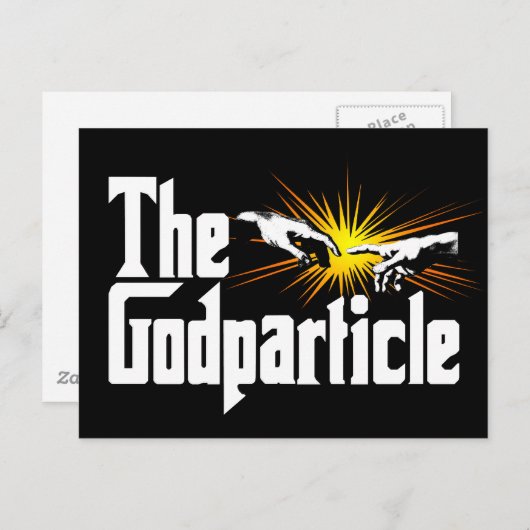 Higgs Boson The Godteilchen - Funny Physical Nerd Postkarte (Vorne/Hinten)