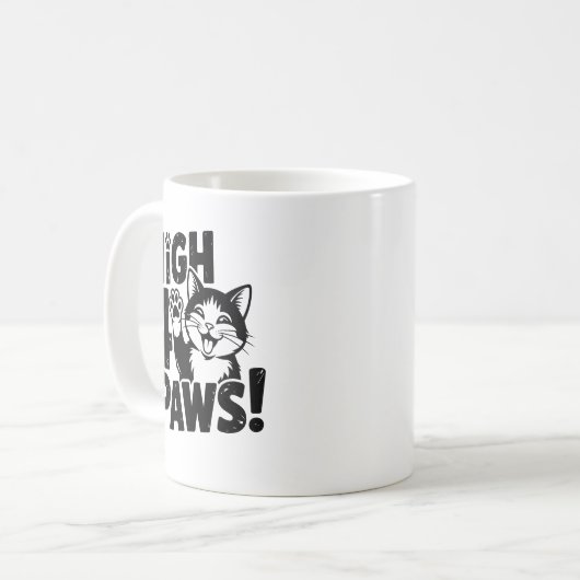 High 4 Paws Cat Kaffeetasse (Vorderseite Links)
