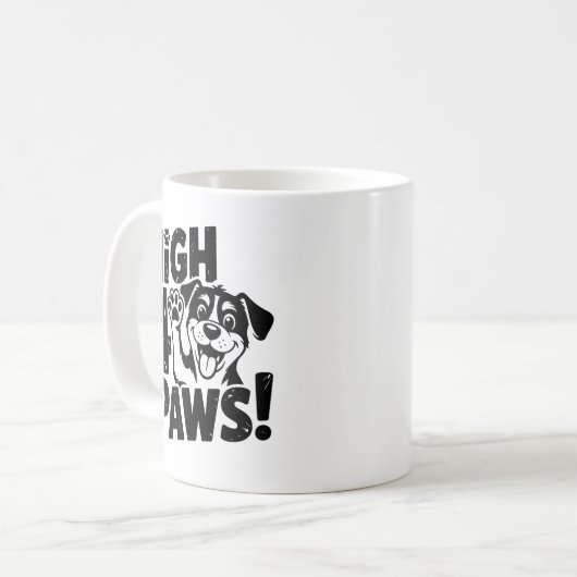 High 4 Paws Dog Kaffeetasse (Vorderseite Links)