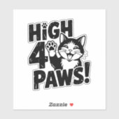 High 4 Pfoten Katze Aufkleber (Blatt)