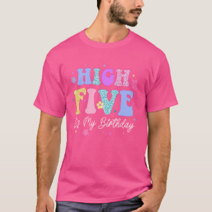 High 5 Es ist mein Geburtstag Fünf Jahre alter Jun T-Shirt