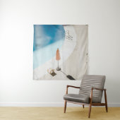 High angle photo of brown umbrella wandteppich (Beispiel)