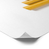 High angle view of pencils in a row poster (Ecke)