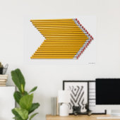 High angle view of pencils in a row poster (Heimbüro)
