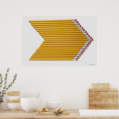 High angle view of pencils in a row poster (Küche)