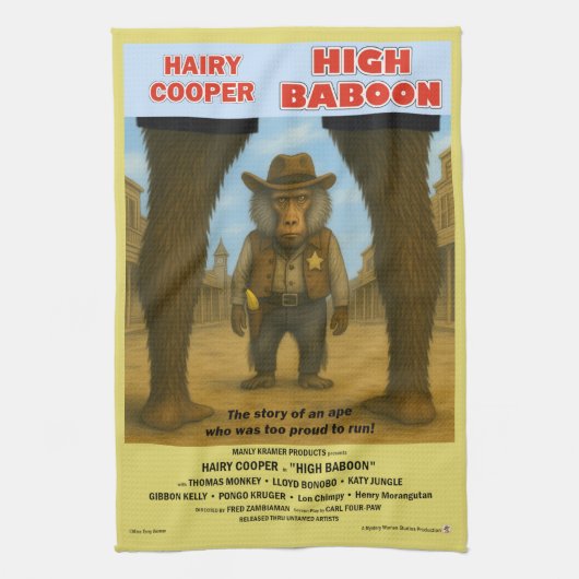 High Baboon Movie Parodie Geschirrtuch (Vertikal)