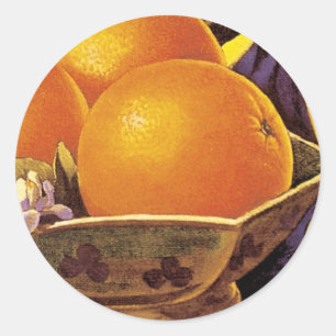 High Ball California Orangen Runder Aufkleber