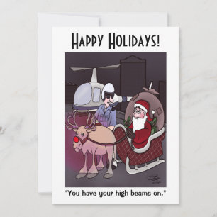 High Beams Holiday Flat Card Feiertagskarte