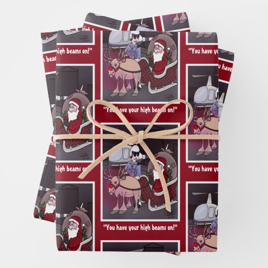 High Beams Holiday Wrapping Paper Sheet Geschenkpapier Set (Beispiel)
