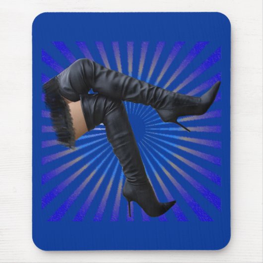 High Boot Art (Blue Star Burst) Mousepad (Vorne)