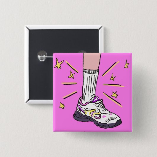 High Brow Girlie Abzeichen Button (Vorne & Hinten)