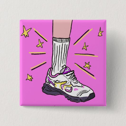 High Brow Girlie Abzeichen Button (Vorderseite)