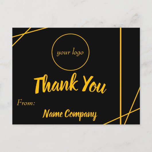 High Class Business Thankyou Card Postkarte (Vorderseite)